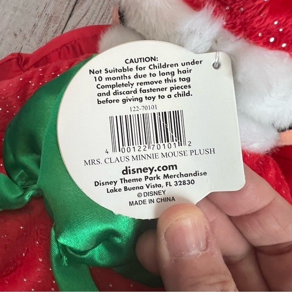 Disney Parks Minnie Mouse Mrs Claus Plush - Picture 6 of 7